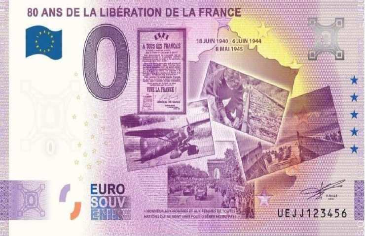banconota da 0 euro sbarco in normandia